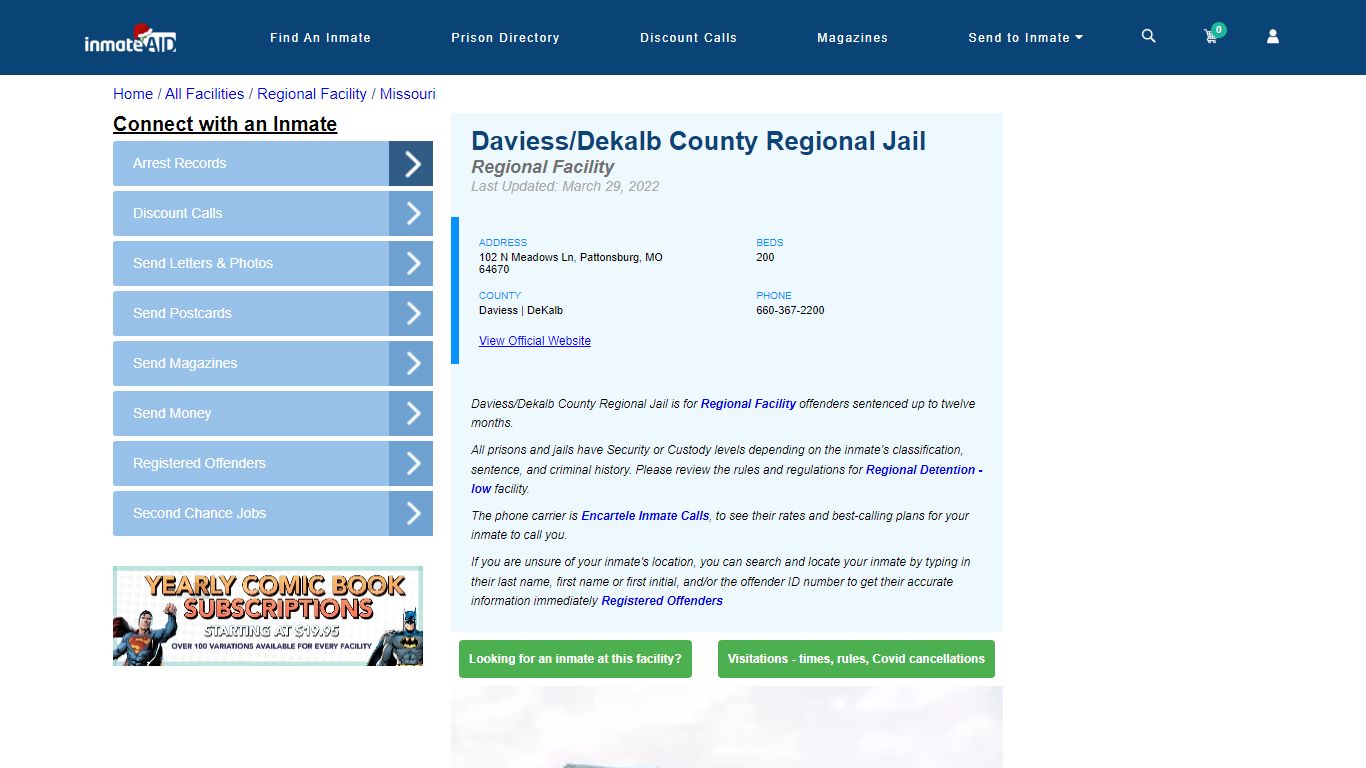 Daviess/Dekalb County Regional Jail - InmateAid